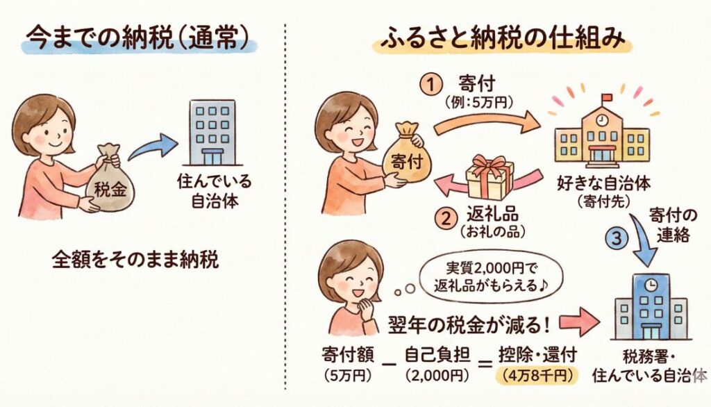 ふるさと納税の仕組み