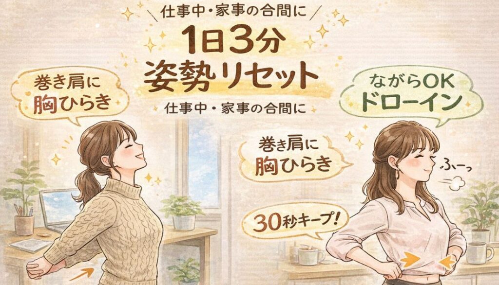 1日3分。姿勢をリセットする「魔法のストレッチ」