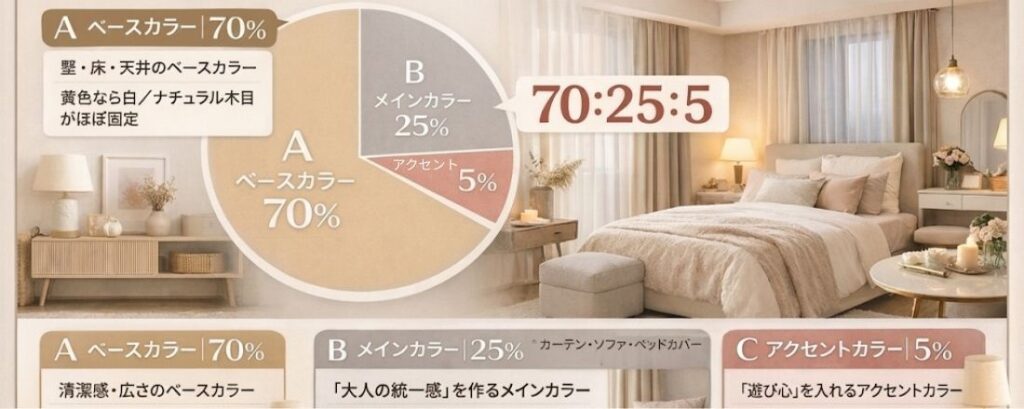【ルール1】失敗しない「配色の黄金比率」70:25:5