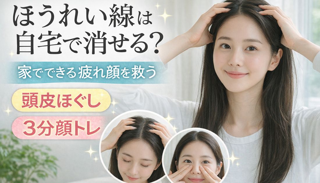 ほうれい線は自宅で消せる?家でできる疲れ顔を救う頭皮ほぐしと3分顔トレ