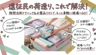 遠征民におすすめ！キャリーケースの隙間にシンデレラフィットする神収納グッズとパッキング術