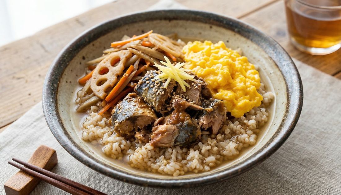 さば缶と根菜のごちそう味噌ボウル