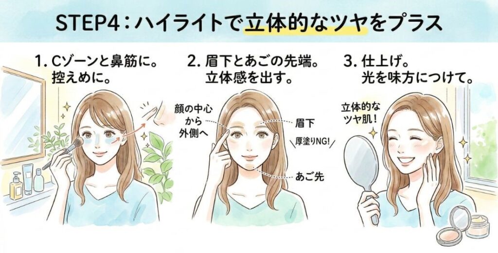 ハイライトを入れる場所